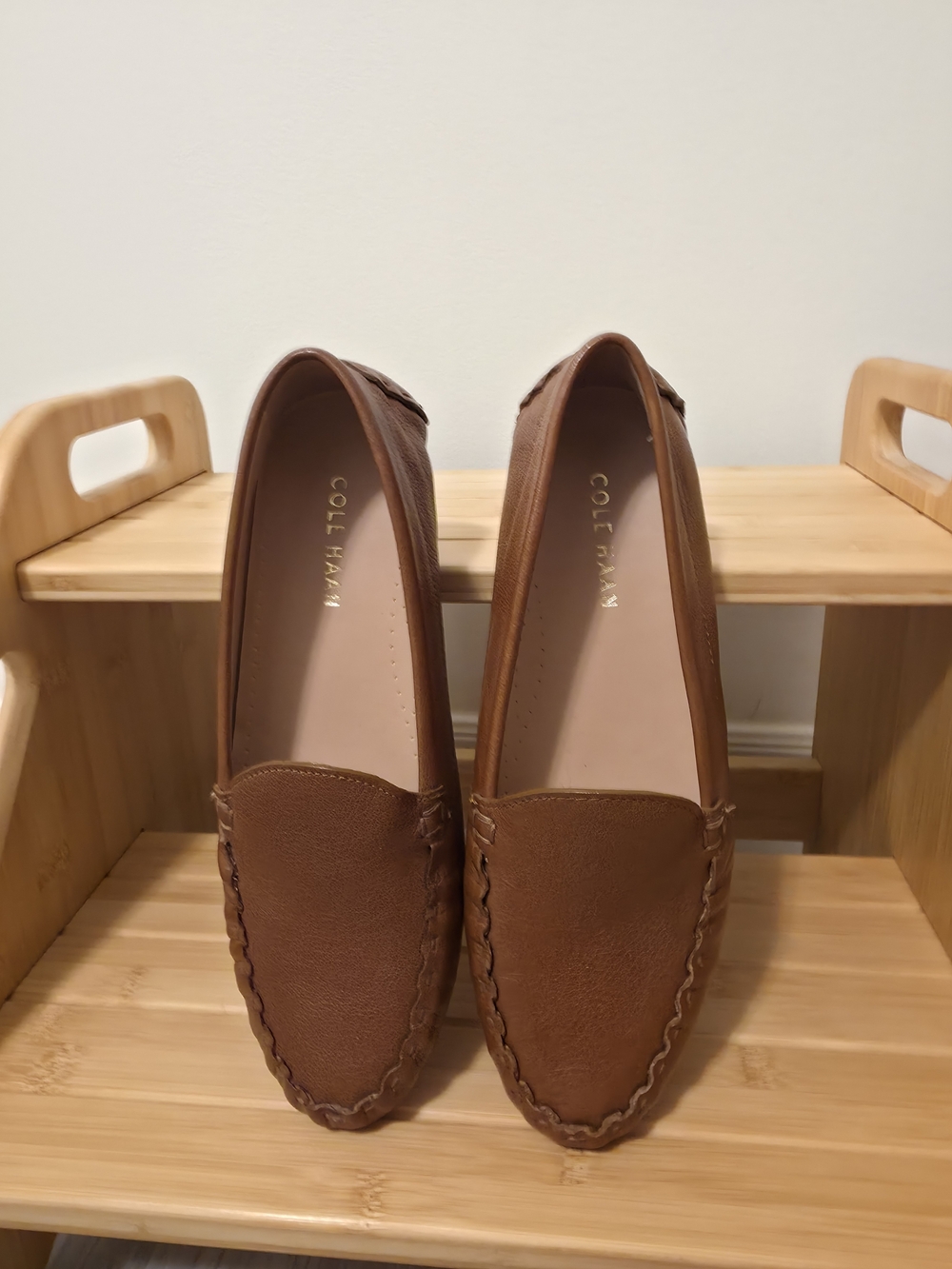 Cole Haan Women's Brown Leather Moccasin Loafers